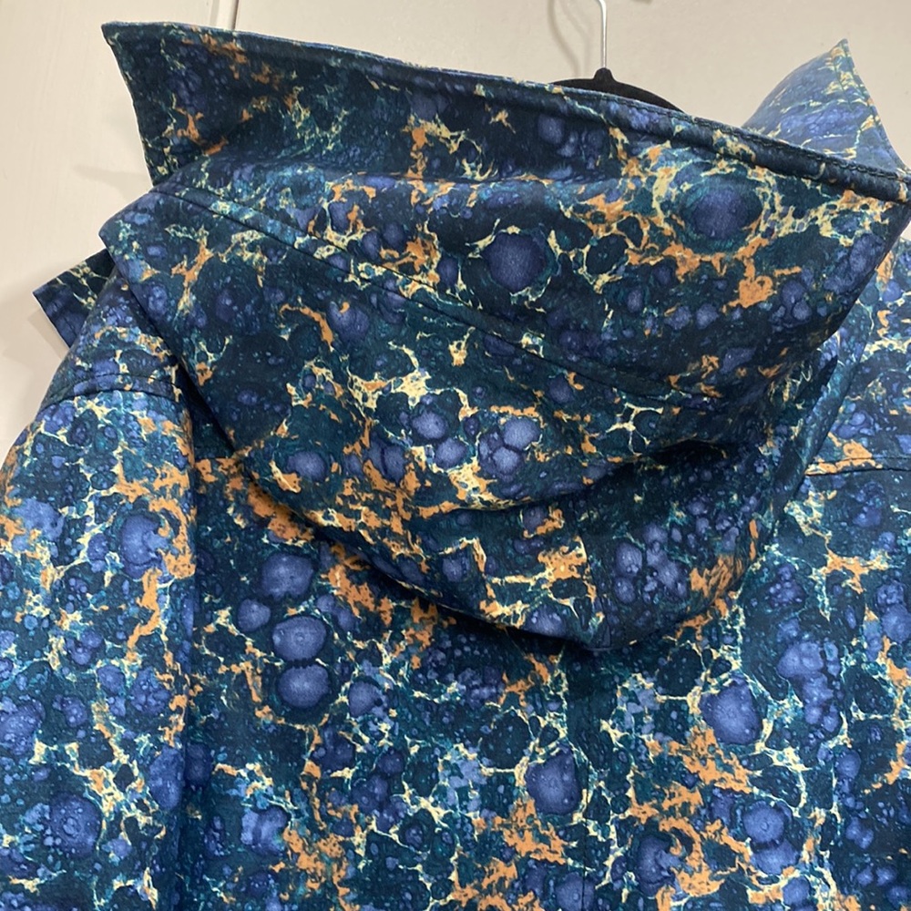 Acne Studios Blue Marble Military Taped Seam Parka